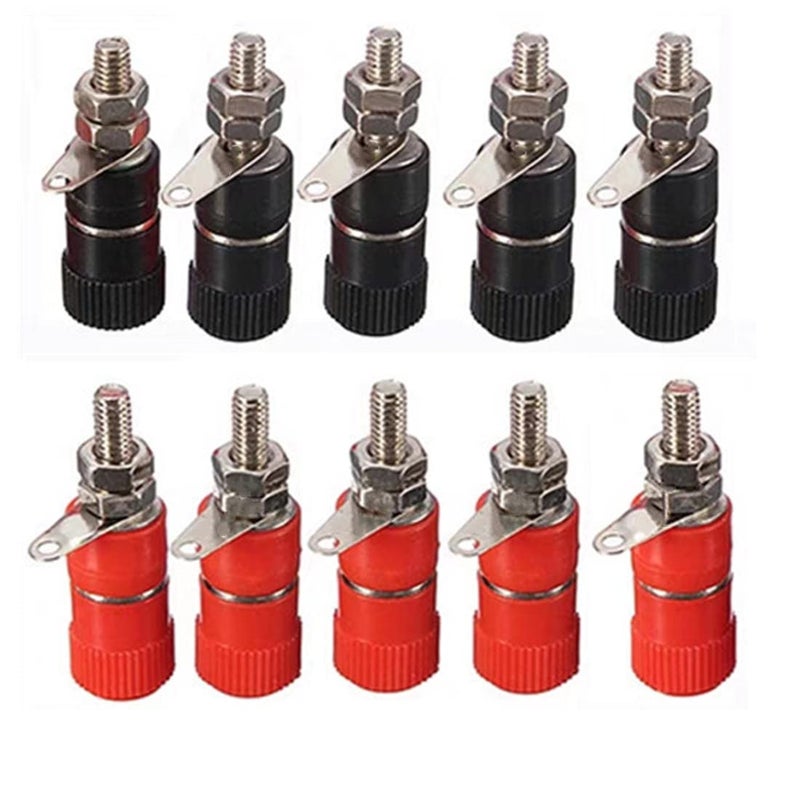bnafes 10 PCS Binding Posts Terminals 4mm Banana Plug Socket 4mm Amplifier Terminal Connector for Arduino - Image 5